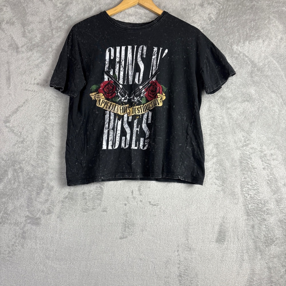 Guns N' Roses Graphic Tee Appetite for Destruction Medium Black Band Shirt